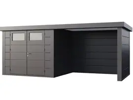 Telluria | Tuinhuis Classico 2724 met Overkapping Lounge Small | Rechts | Antraciet