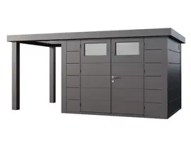 Telluria | Tuinhuis Classico 3024 met Overkapping Open Lounge Small | Links | Antraciet