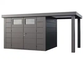 Telluria | Tuinhuis Classico 3024 met Overkapping Open Lounge Small | Rechts | Antraciet