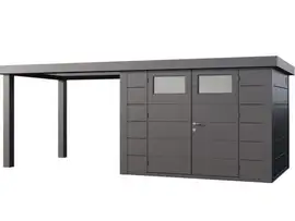 Telluria | Tuinhuis Classico 3024 met Overkapping Open Lounge Large | Links | Antraciet