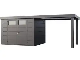 Telluria | Tuinhuis Classico 3024 met Overkapping Open Lounge Large | Rechts | Antraciet