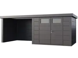 Telluria | Tuinhuis Classico 3024 met Overkapping Lounge Small | Links | Antraciet