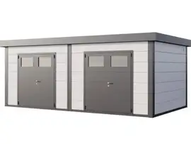 Telluria | Tuinhuis Duo 3336 | Wit-Antraciet