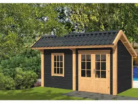 Tuindeco | Overkapping Bergen L | Type 4 | Zwarte Wanden