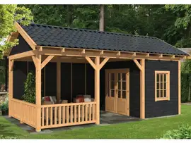 Tuindeco | Overkapping Hamar L | Type 7 | Zwarte Wanden