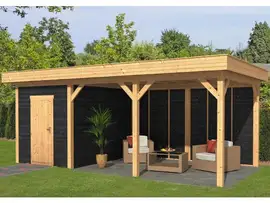 Tuindeco | Overkapping Oslo L | Type 7 | Zwarte Wanden