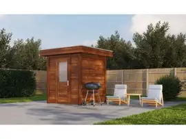 Lugarde Select Modern | Tuinhuis Den Haag 200 x 200 | Bruin Geolied