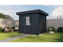 Lugarde Select Modern | Tuinhuis Garderen 250 x 250 | Zwart Geolied