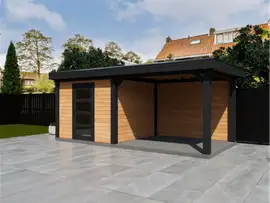 Fonteyn | Tuinhuis Demi met Overkapping 550 x 250 Exclusief