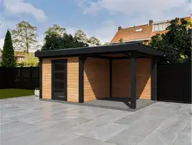 Fonteyn | Tuinhuis Demi met Overkapping 500 x 250 Exclusief