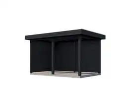 Lugarde Select veranda Dokkum 388x250cm - Zwart geolied