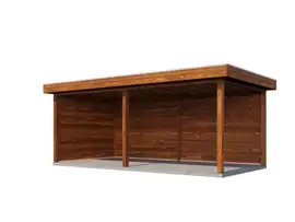 Lugarde Select veranda Assen 588x300cm - Bruin geolied