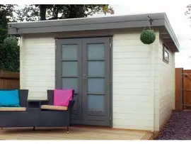 Lugarde | Moderne blokhut met platdak B14