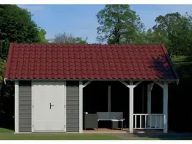 Lugarde | Douglas tuinhuis met overkapping PSD4