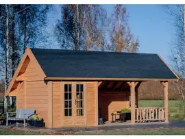 Lugarde | Douglas kapschuur met overkapping PSD15