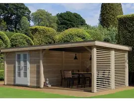 Lugarde | Lariks tuinhuis met overkapping PSL8