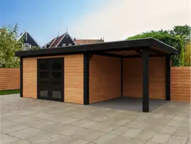 Fonteyn | Tuinhuis Thirza met Overkapping 650 x 300 Exclusief