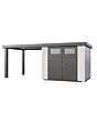 Telluria | Tuinhuis Classico 2724 met Overkapping Open Lounge Large | Links | Wit