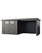 Telluria | Tuinhuis Classico 2724 met Overkapping Lounge Small | Rechts | Antraciet