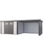 Telluria | Tuinhuis Classico 3330 | 4 Kleuren - met Overkapping Lounge (Large)