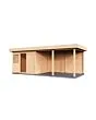 Lugarde Select Modern | Tuinhuis Lelystad met Veranda Rechts 300 + 400 x 300 | Onbehandeld
