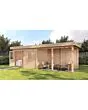 Lugarde Select Modern | Tuinhuis Dronten met Veranda Rechts 388 + 400 x 250 | Onbehandeld