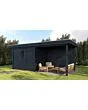 Lugarde Select Modern | Tuinhuis Tilburg met Veranda 300 + 300 x 250 | Zwart Geolied