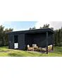 Lugarde Select Modern | Tuinhuis Tilburg met Veranda 300 + 300 x 250 | Zwart Geolied