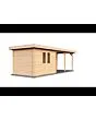 Lugarde Select | Blokhut Zandvoort met Overkapping 300 + 400 x 250 | Onbehandeld