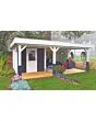 Lugarde | Tuinhuis platdak met overkapping PS8