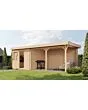 Lugarde Select | Tuinhuis Ede met Overkapping Rechts 250 + 400 x 250 | Onbehandeld