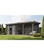 Lugarde Select | Tuinhuis Ede met Overkapping Rechts 250 + 400 x 250 | Keteldruk Grijs