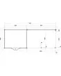 Lugarde Select | Tuinhuis Borne met Overkapping Rechts 300 + 400 x 250 | Onbehandeld
