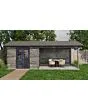 Lugarde Select | Blokhut Epe met Overkapping 300 + 400 x 300 | Keteldruk Grijs