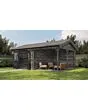 Lugarde Select | Tuinhuis Hattem met Overkapping Rechts 300 + 300 x 400 | Keteldruk Grijs