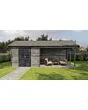 Lugarde Select | Tuinhuis Haaksbergen met Overkapping Rechts 300 + 400 x 400 | Keteldruk Grijs
