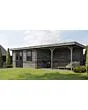 Lugarde Select | Tuinhuis Huissen met Overkapping Rechts 400 + 400 x 300 | Keteldruk Grijs