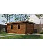 Lugarde Select | Blokhut Eibergen met Garagedeur 350 x 500 | Keteldruk Bruin