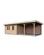 Lugarde Select | Tuinhuis Didam met Overkapping Rechts 400 + 400 x 400 | Onbehandeld