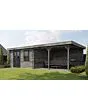 Lugarde Select | Tuinhuis Didam met Overkapping Rechts 400 + 400 x 400 | Keteldruk Grijs