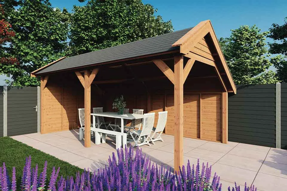 Fonteyn | Kapschuur Traditioneel 6150 x 3400  | Onbehandelde Douglas Wanden