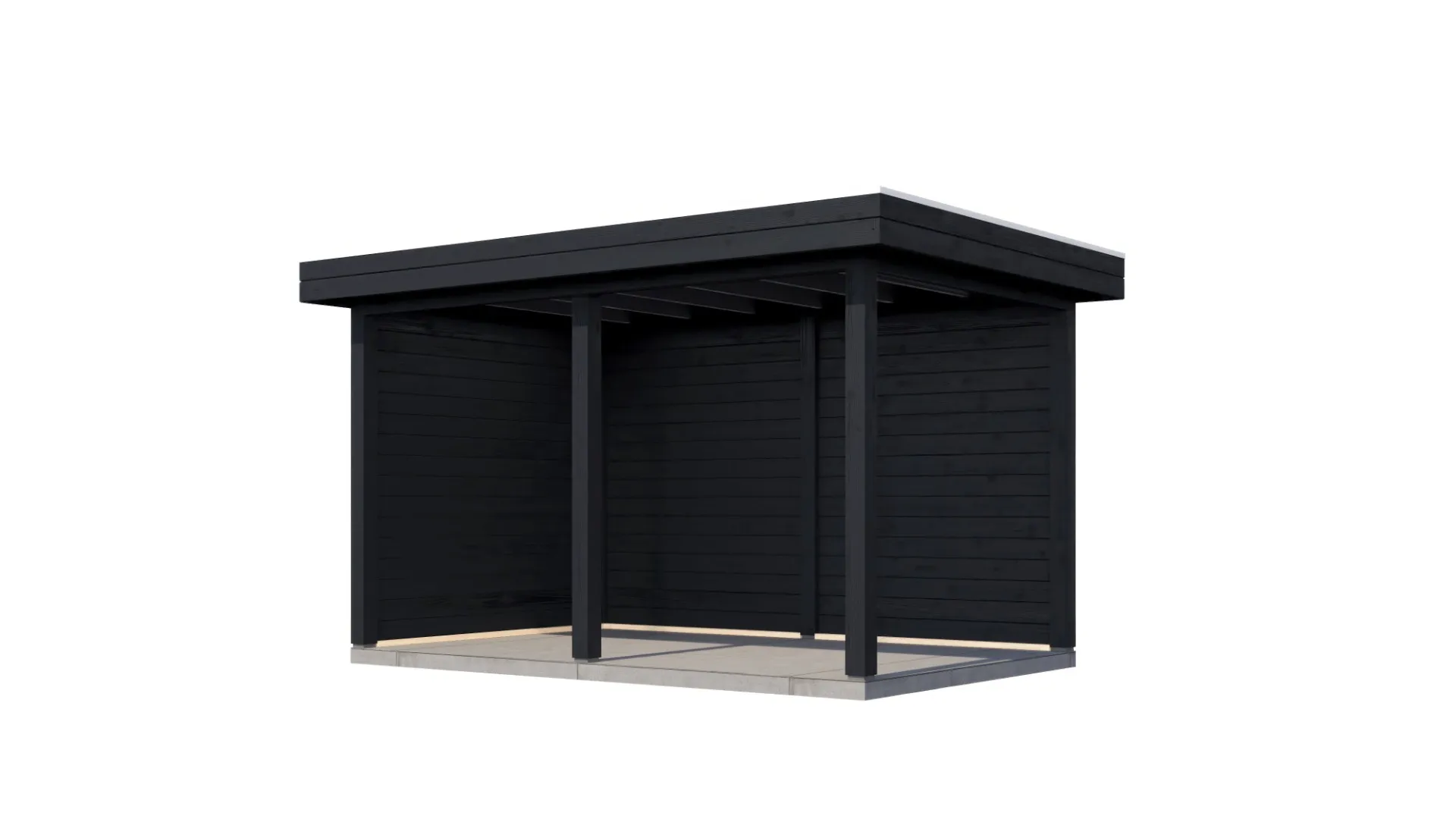 Lugarde Select veranda Dokkum 388x250cm - Zwart geolied