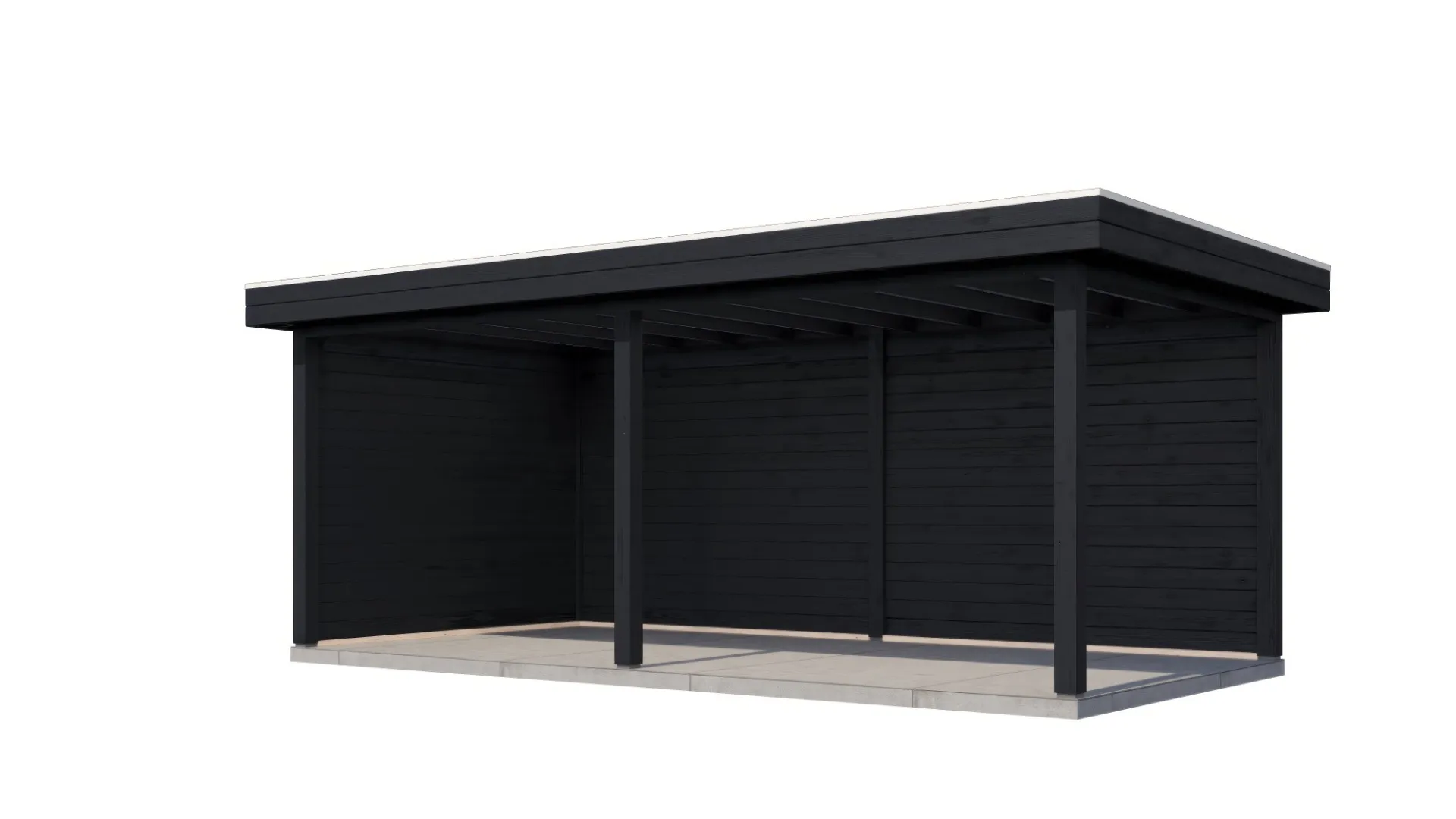 Lugarde Select veranda Assen 588x300cm - Zwart geolied