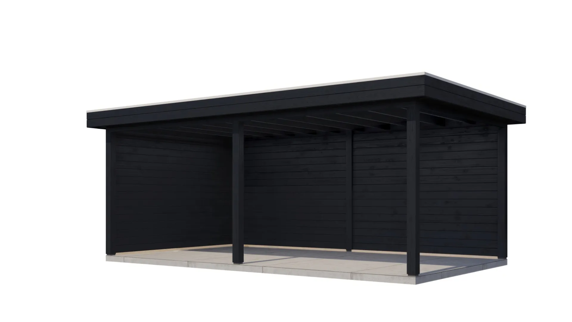 Lugarde Select veranda Vlissingen 588x350cm - Zwart geolied