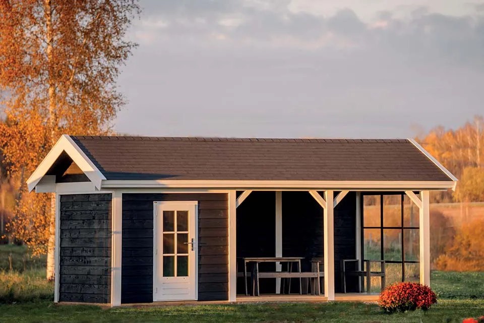 Lugarde | Douglas buitenverblijf met overkapping PSD14