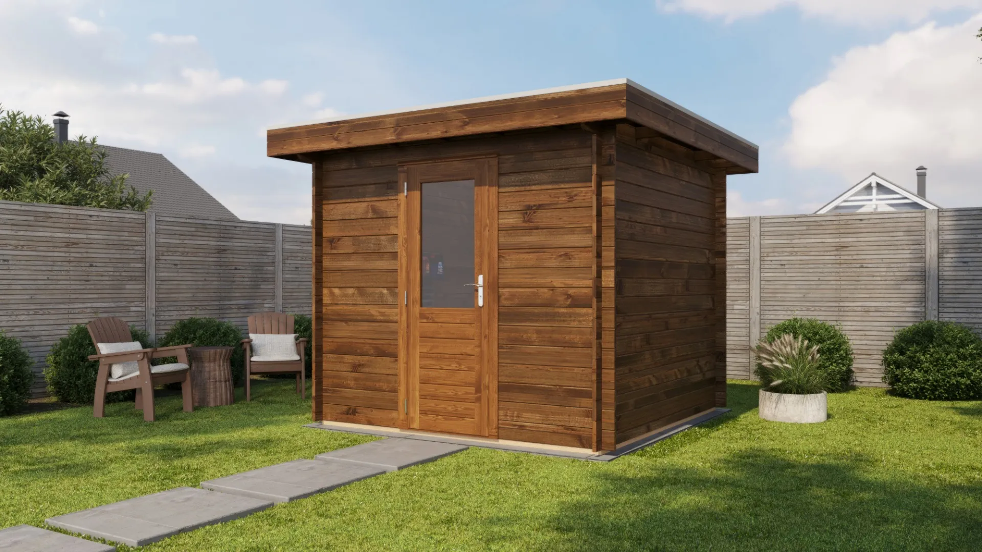 Lugarde Select | Tuinhuis Zwolle 250 x 250 | Keteldruk Bruin