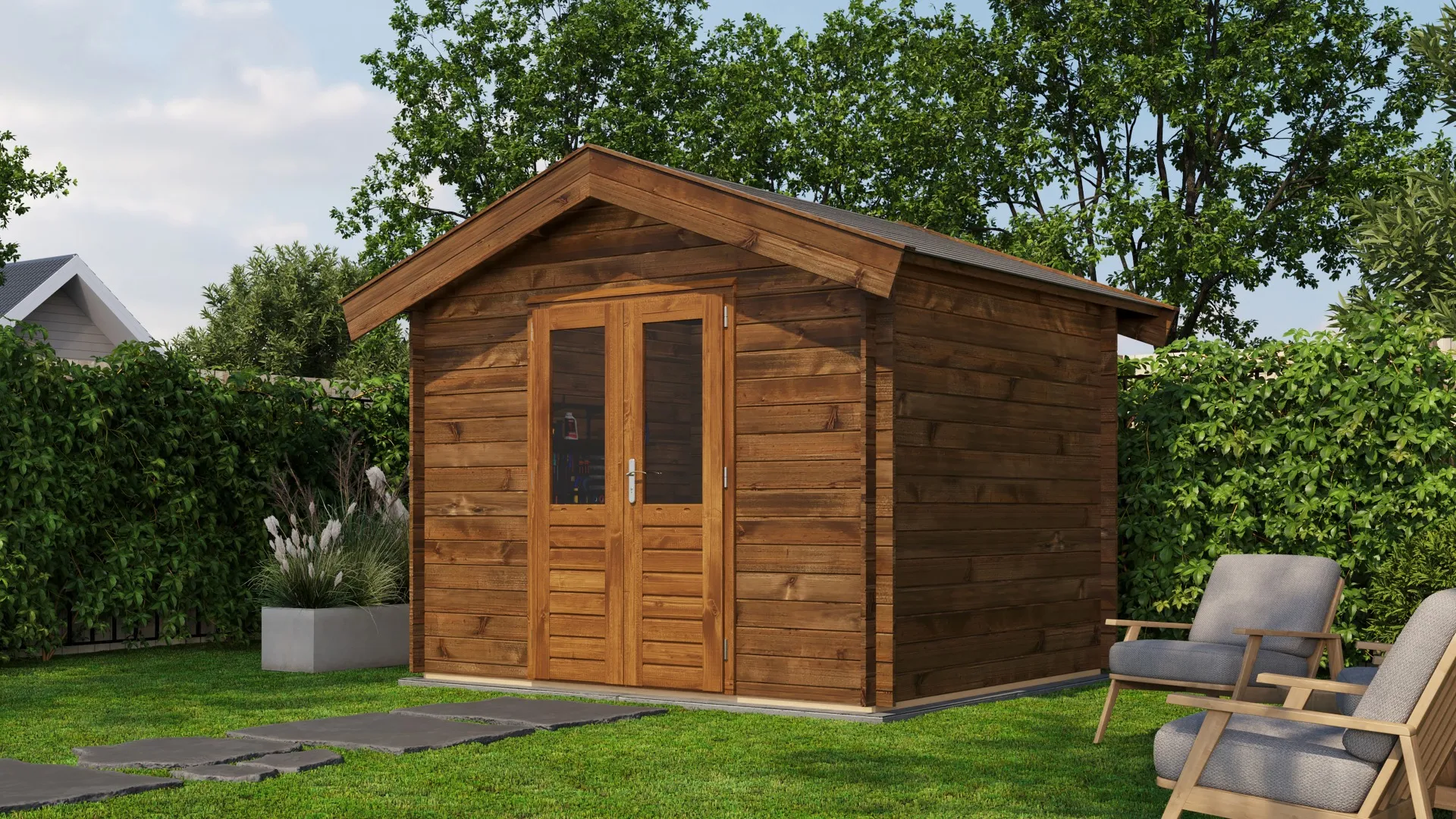 Lugarde Select | Tuinhuis Borculo 300 x 250 | Keteldruk Bruin