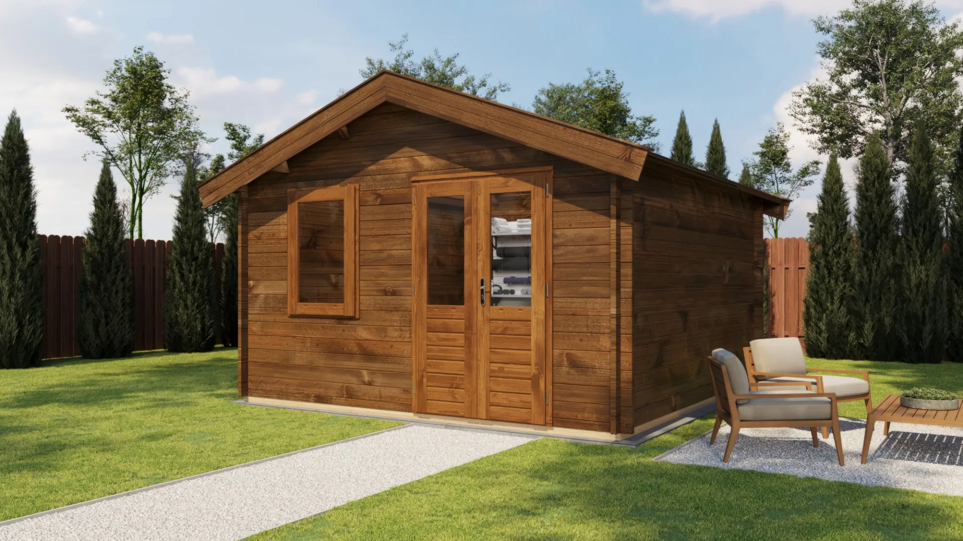 Lugarde Select | Tuinhuis Loenen 400 x 400 | Keteldruk Bruin