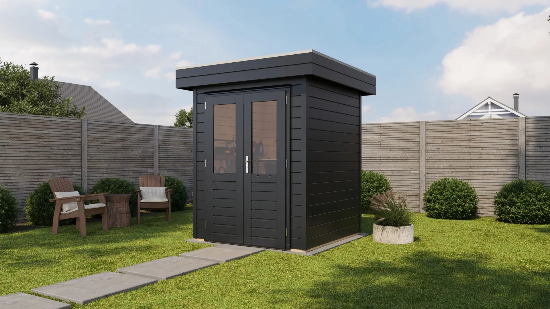 Lugarde Select Prima | Tuinhuis Alkmaar 180 x 180 cm | RAL 7021