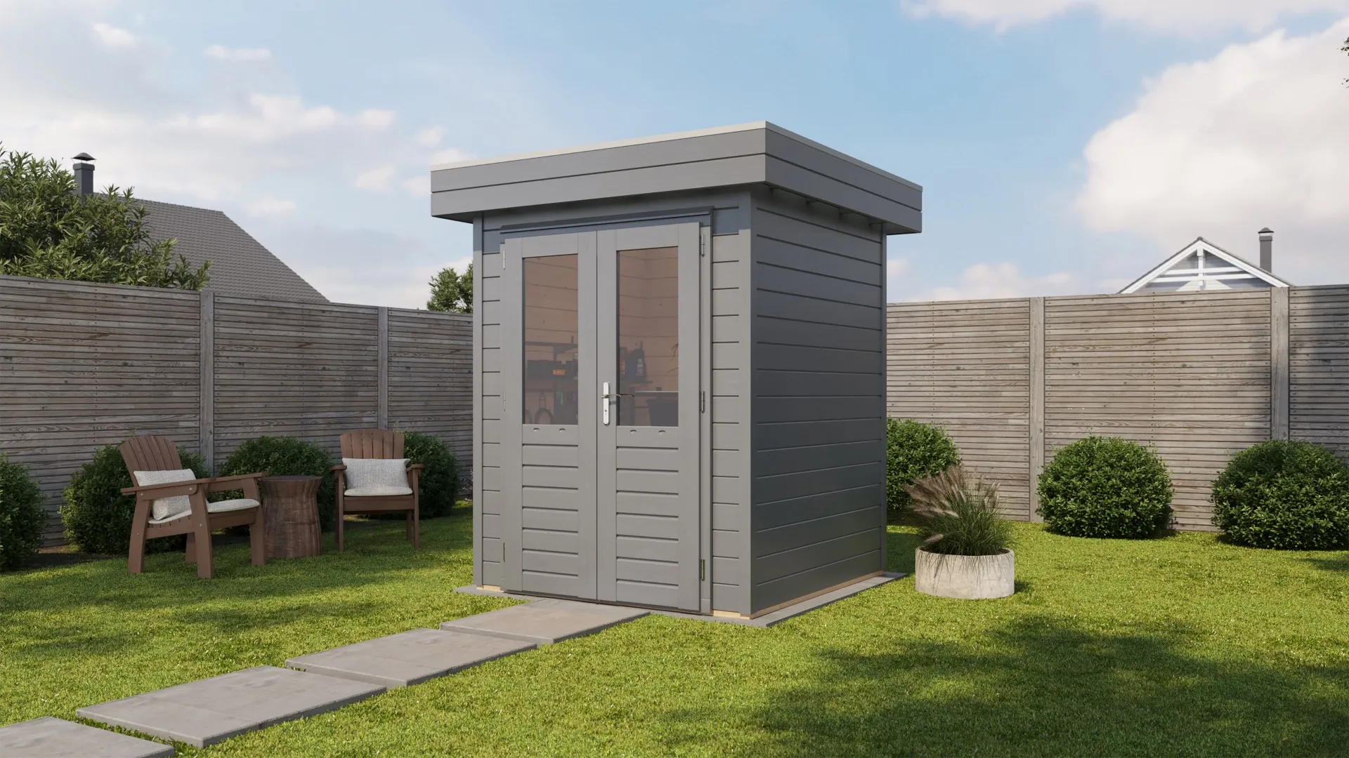 Lugarde Select Prima | Tuinhuis Alkmaar 180 x 180 cm | RAL 7037